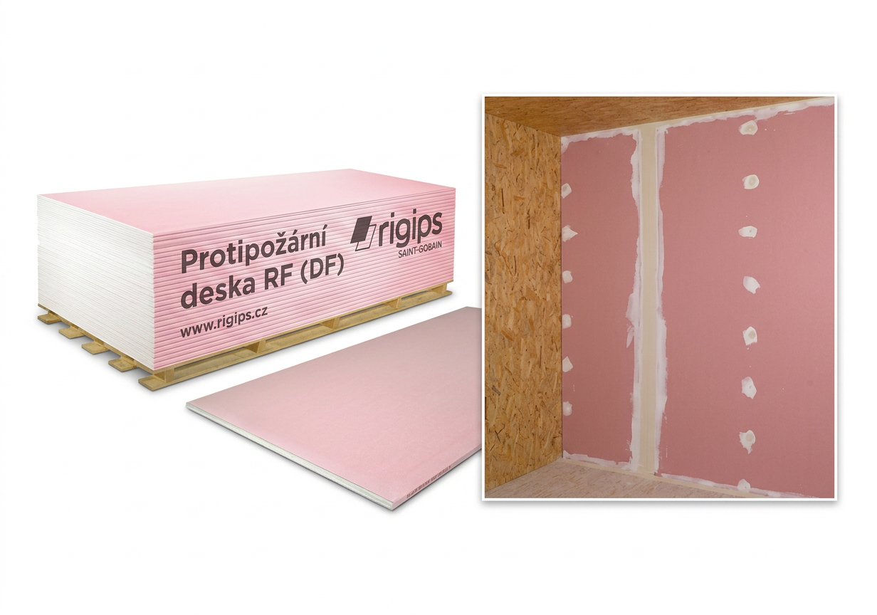 Deska sádrokartonová RF 2 000×1 250×12,5 mm