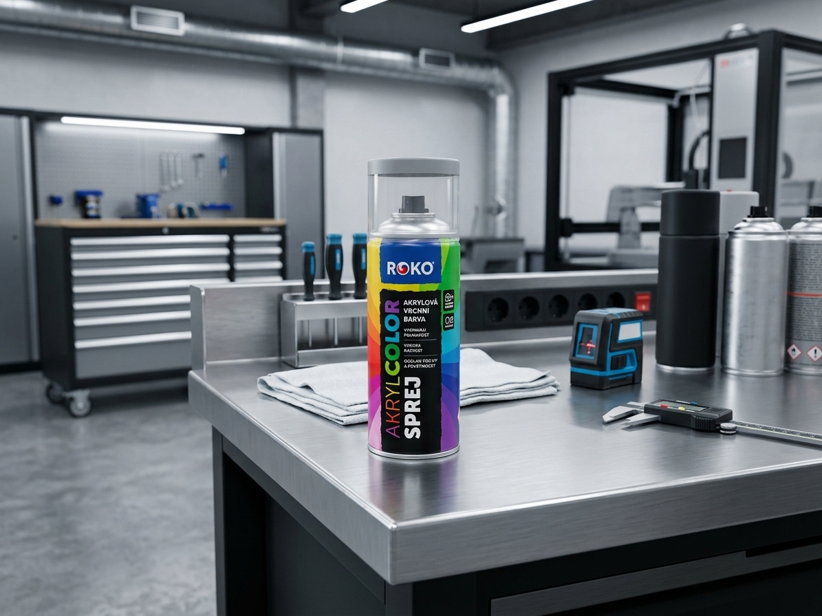 Barva akrylová vrchní Roko AKRYCOLOR Sprej myší šedá 400 ml