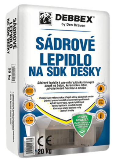 Sádrové lepidlo na SDK desky 20 kg