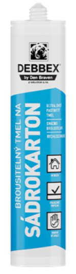 Brousitelný tmel na sádrokartony Den Braven 280 ml