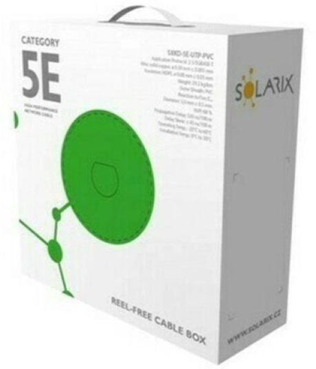 Kabel instalační Solarix CAT5e UTP nestíněný PVC (100 m/bal.)