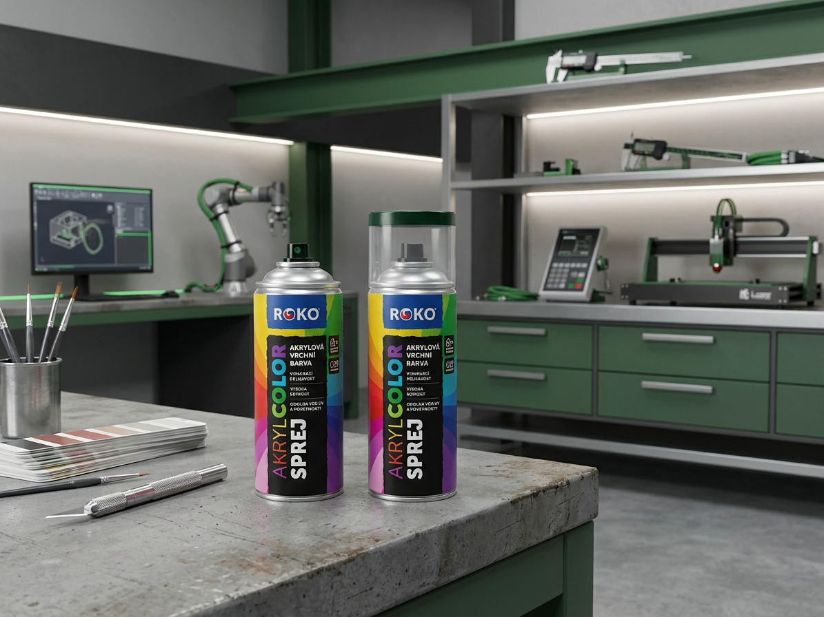 Barva akrylová vrchní Roko AKRYCOLOR Sprej mechová zelená 400 ml