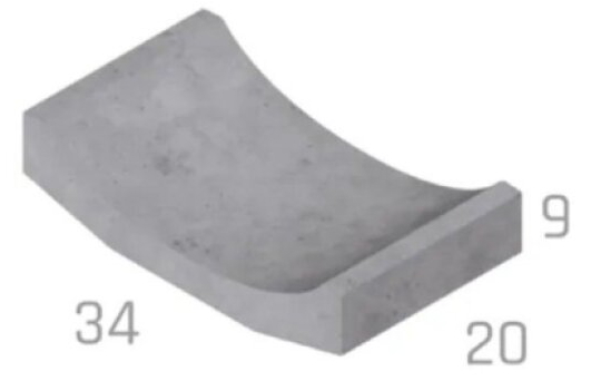 Žlab malý I. DITON přírodní 200x340x90 mm
