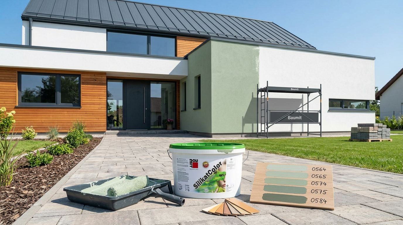 Barva fasádní silikonová Baumit SilikatColor – 14l