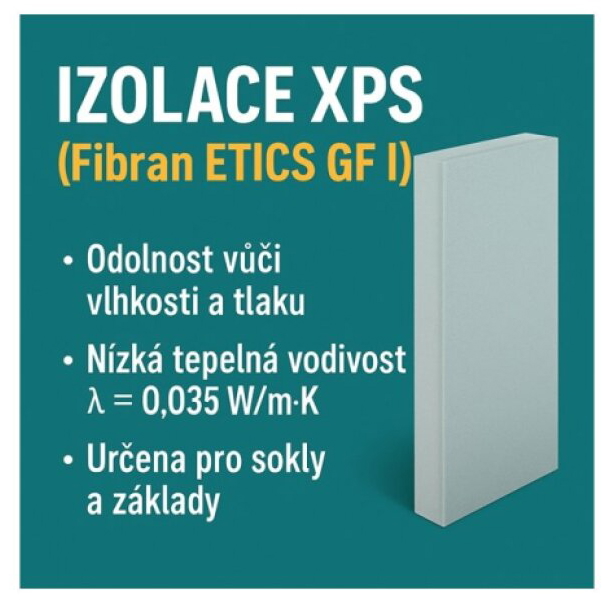 Izolace XPS Fibran ETICS GF I tl.100 mm (3m²/bal.)