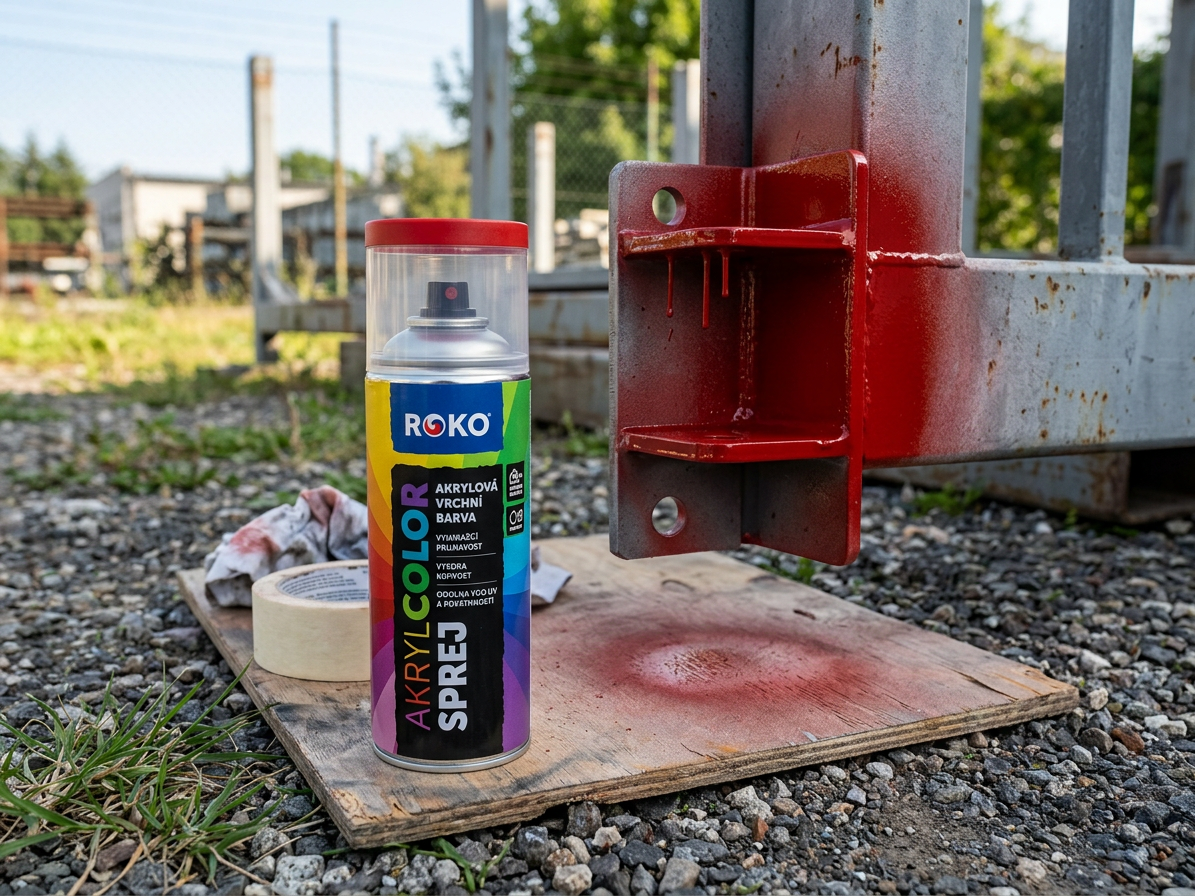 Barva akrylová vrchní Roko AKRYCOLOR Sprej singální červená 400 ml