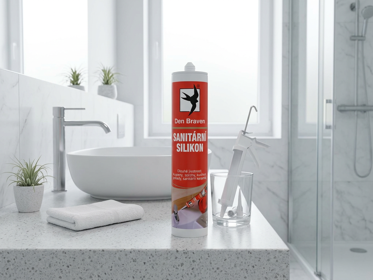 Sanitární silikon šedá světlá - manhattan Den Braven 280 ml