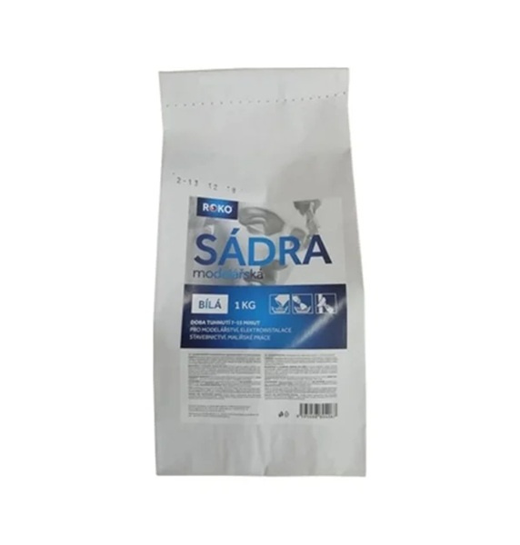 Sádra modelářská Roko bílá 1 kg