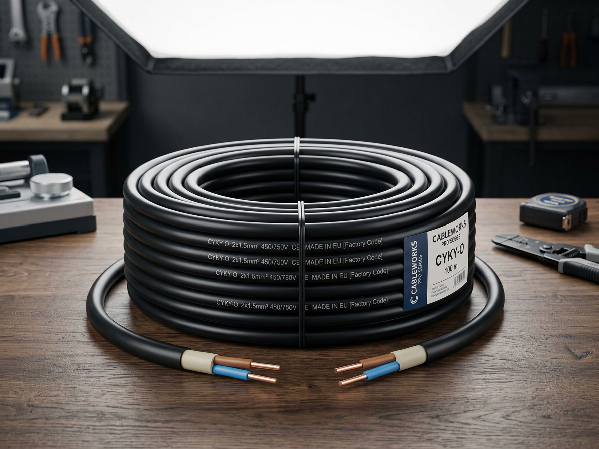 Kabel CYKY-O 2× 1,5 RE (100 m/bal.)
