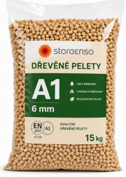 Dřevěné pelety STORA ENSO A1 - 6 mm 15 kg