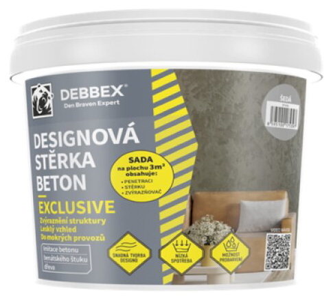 Designová stěrka BETON EXCLUSIVE šedá 5 kg