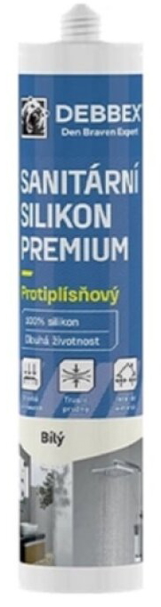 Silikon sanitární Den Braven PREMIUM bílý 280 ml