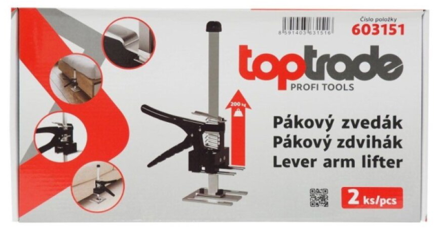 Nástroj zvedací EASYLIFT kovový nosnost max. 200 kg sada 2 ks