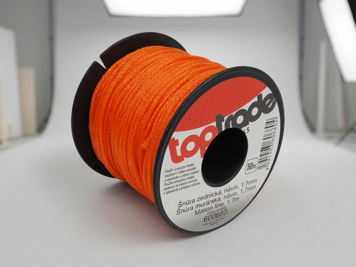 Šňůra zednická PE 1,7 mm/50 m oranžová