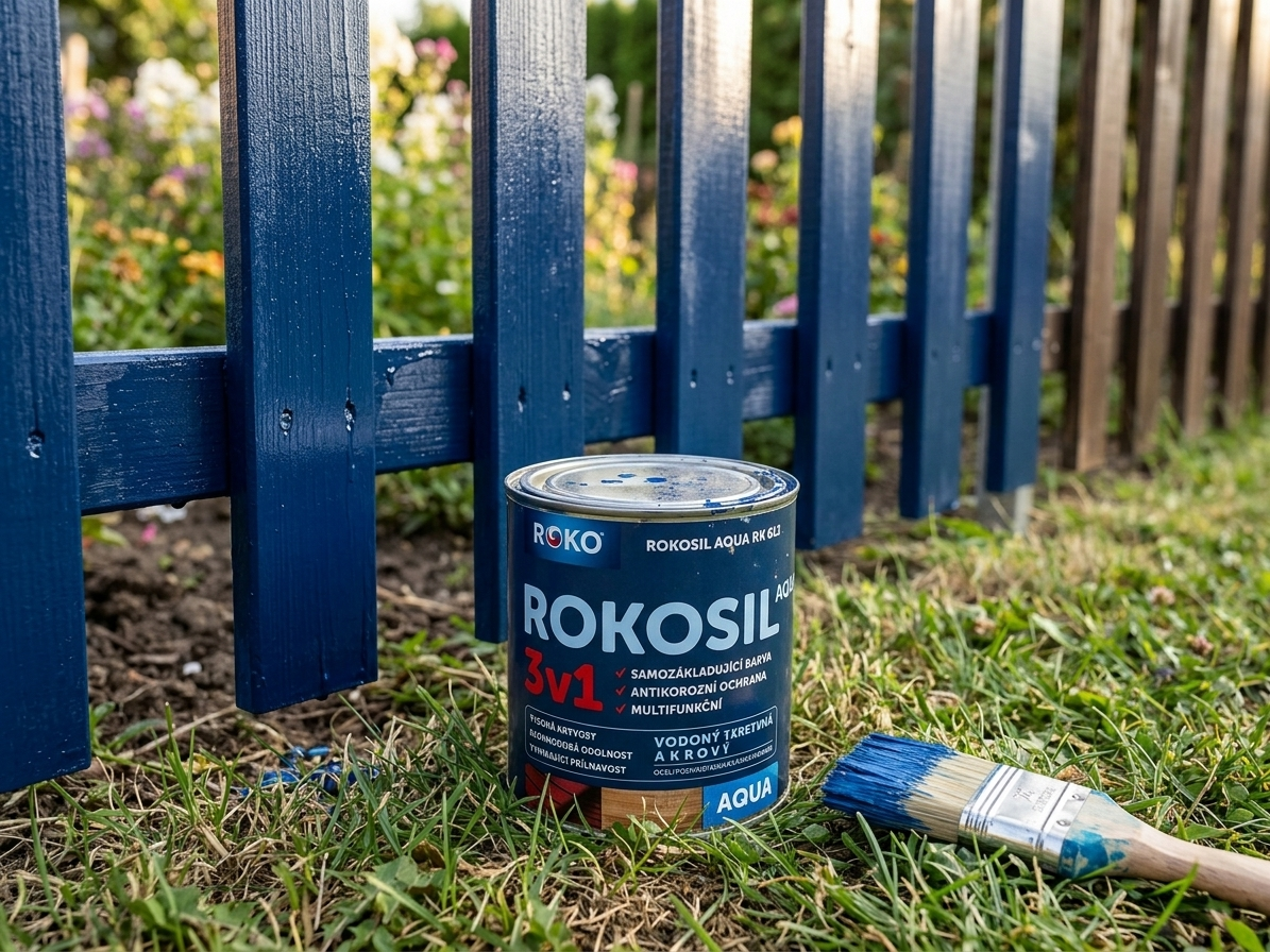 Barva samozákladující Rokosil Aqua 3v1 RK 612 4550 modrá střední 0,6 l
