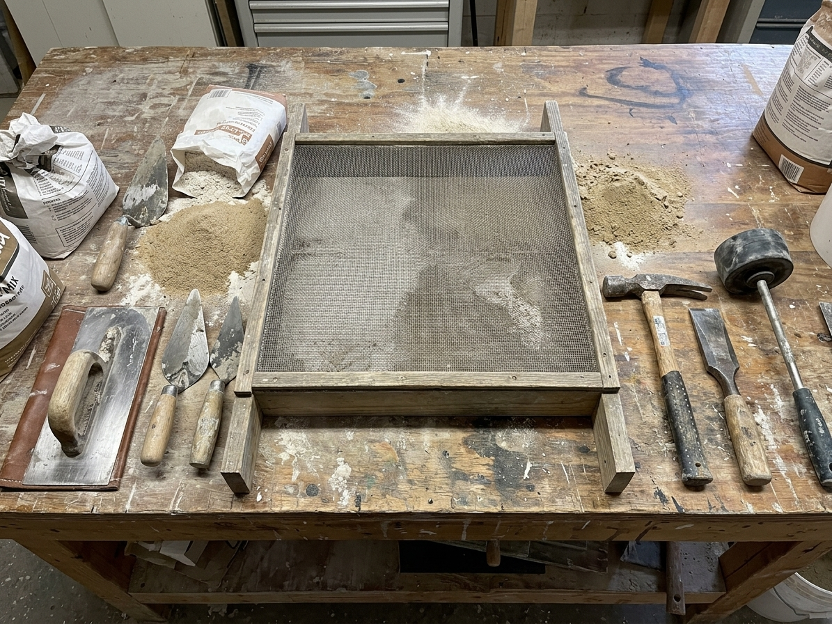 Síto na štuk 500 x 500 mm oko 3 mm