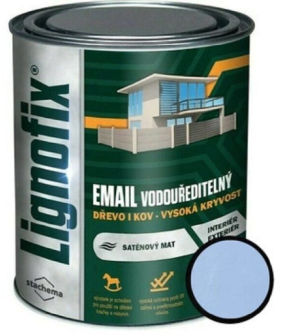 Barva vrchní Lignofix Email vodouředitelný šedá 4,5 l