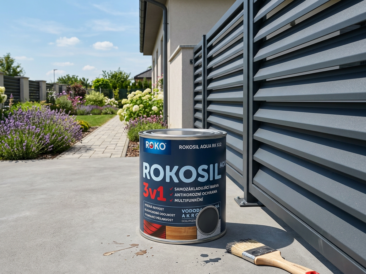 Barva samozákladující Rokosil Aqua 3v1 RK 612 7016 šedá antracitová 0,6 l