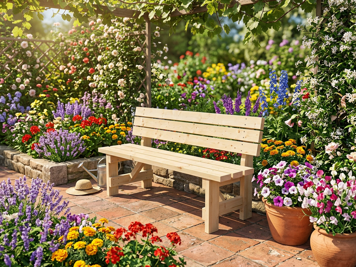 Lavice zahradní dřevěná s opěradlem 2 000×570×900mm