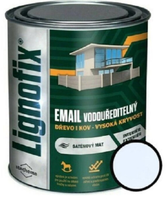 Barva vrchní Lignofix Email vodouředitelný bílá 0,75 l