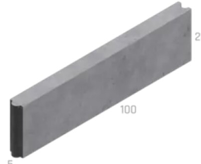 Obrubník záhonový DITON 1000x50x200 mm přírodní