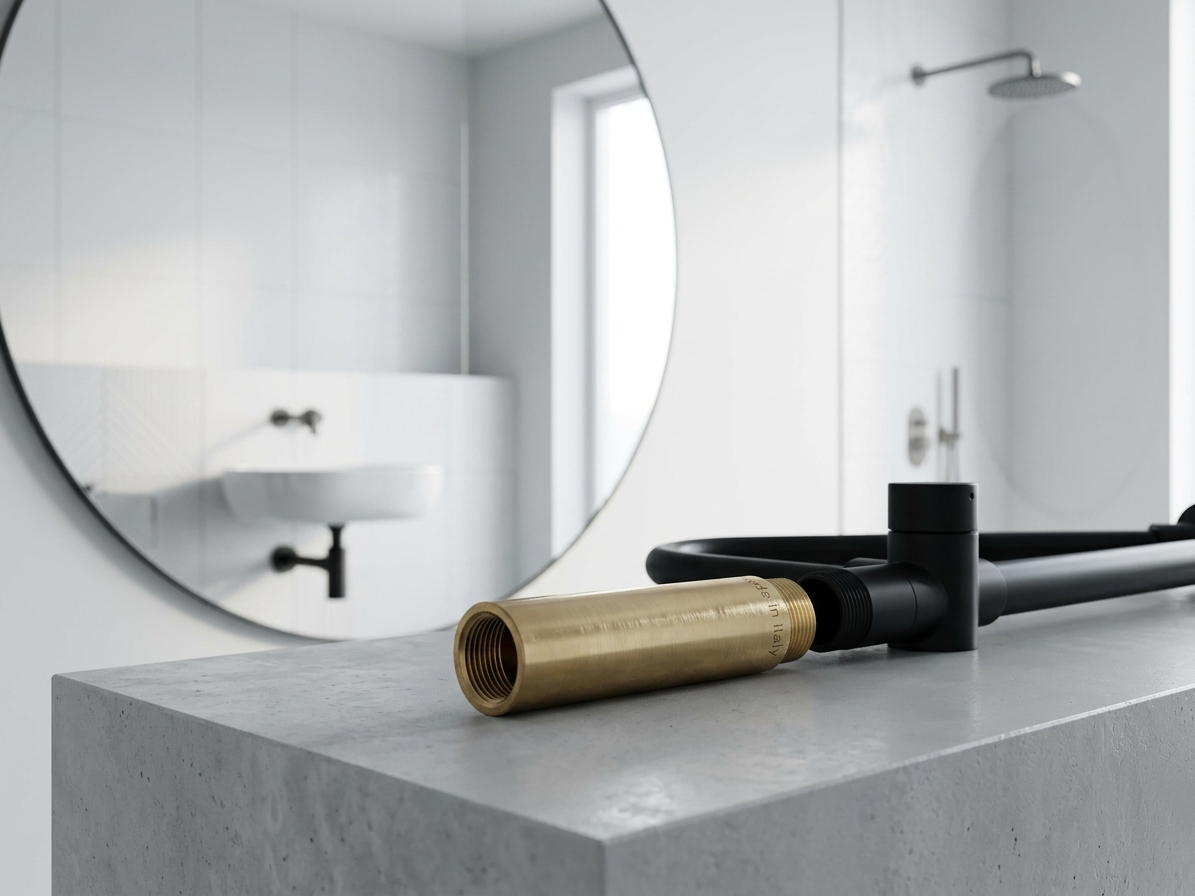 Prodloužení mosazné lesklé 3/4"×10 mm MF