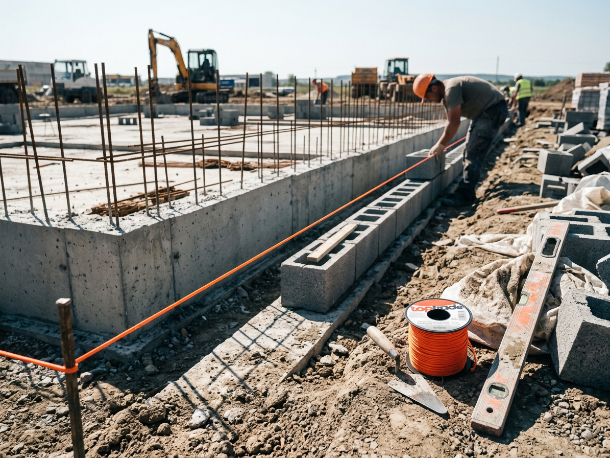 Šňůra zednická PE 1,7 mm/50 m oranžová