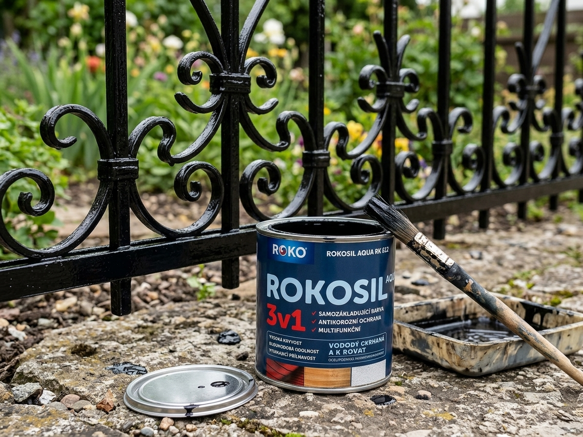 Barva samozákladující Rokosil Aqua 3v1 RK 612 1999 černá 0,6 l