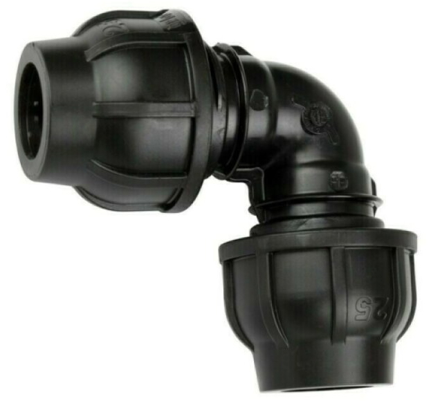 Koleno 90° svěrné Gebo PPS 20×20 mm
