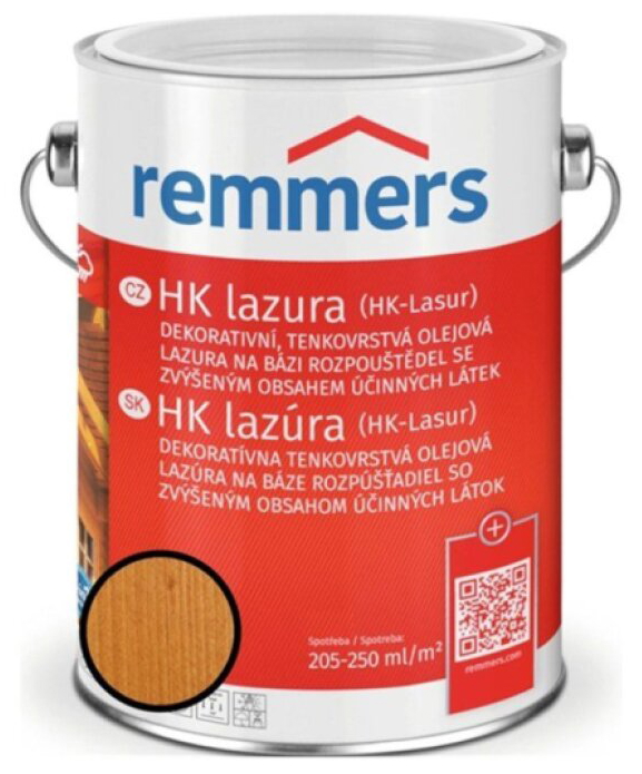 Lazura tenkovrstvá Remmers HK lazura pinie 0,75 l