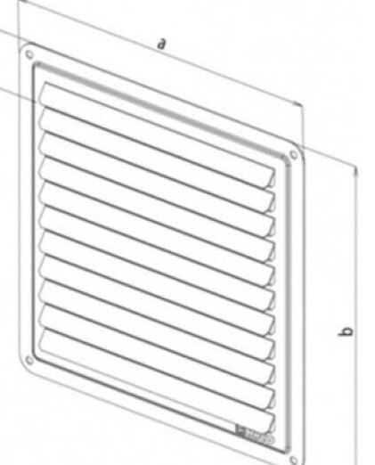 Mřížka větrací s krytkou 150×150 mm nerez