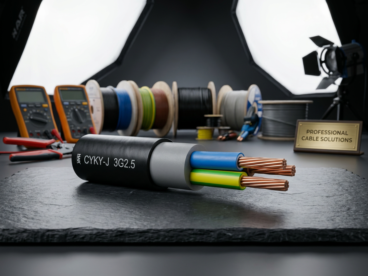 Kabel CYKY-J 3× 2,5 RE (15 m/bal.)