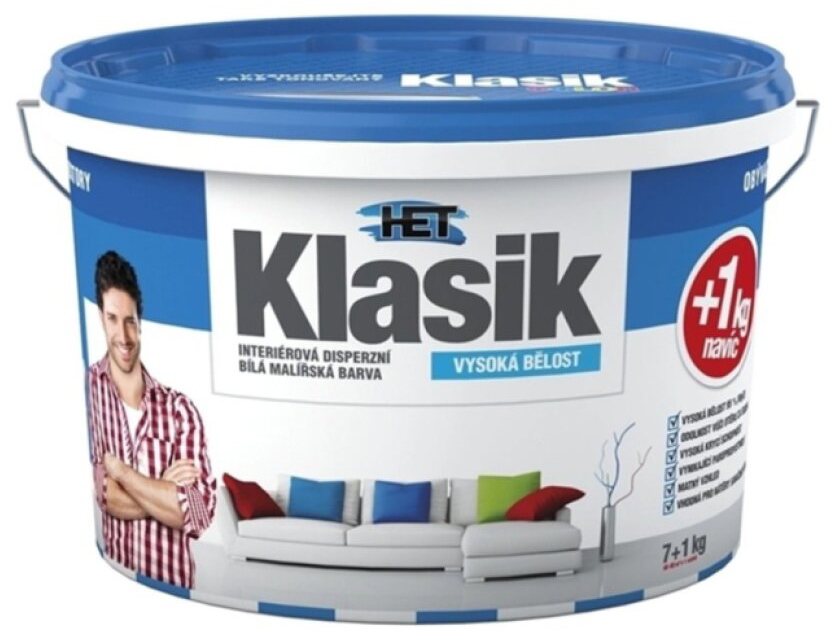 Malba interiérová HET Klasik bílá 7+1 kg