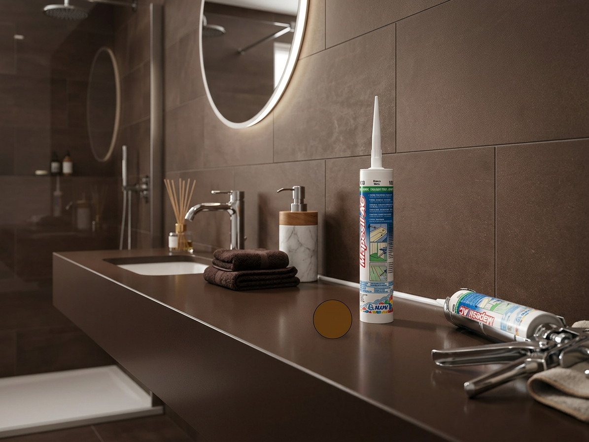 Tmel silikonový Mapei Mapesil AC 144 čokoládová 310 ml