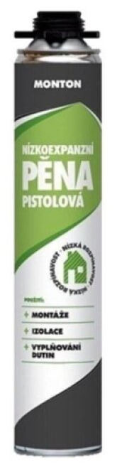 Pěna montážní pistolová nízkoexpanzní Monton 750 ml