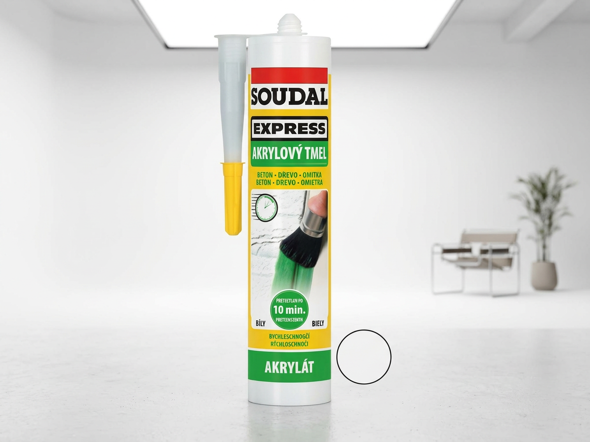 Tmel akrylový Soudal Express bílý 280 ml