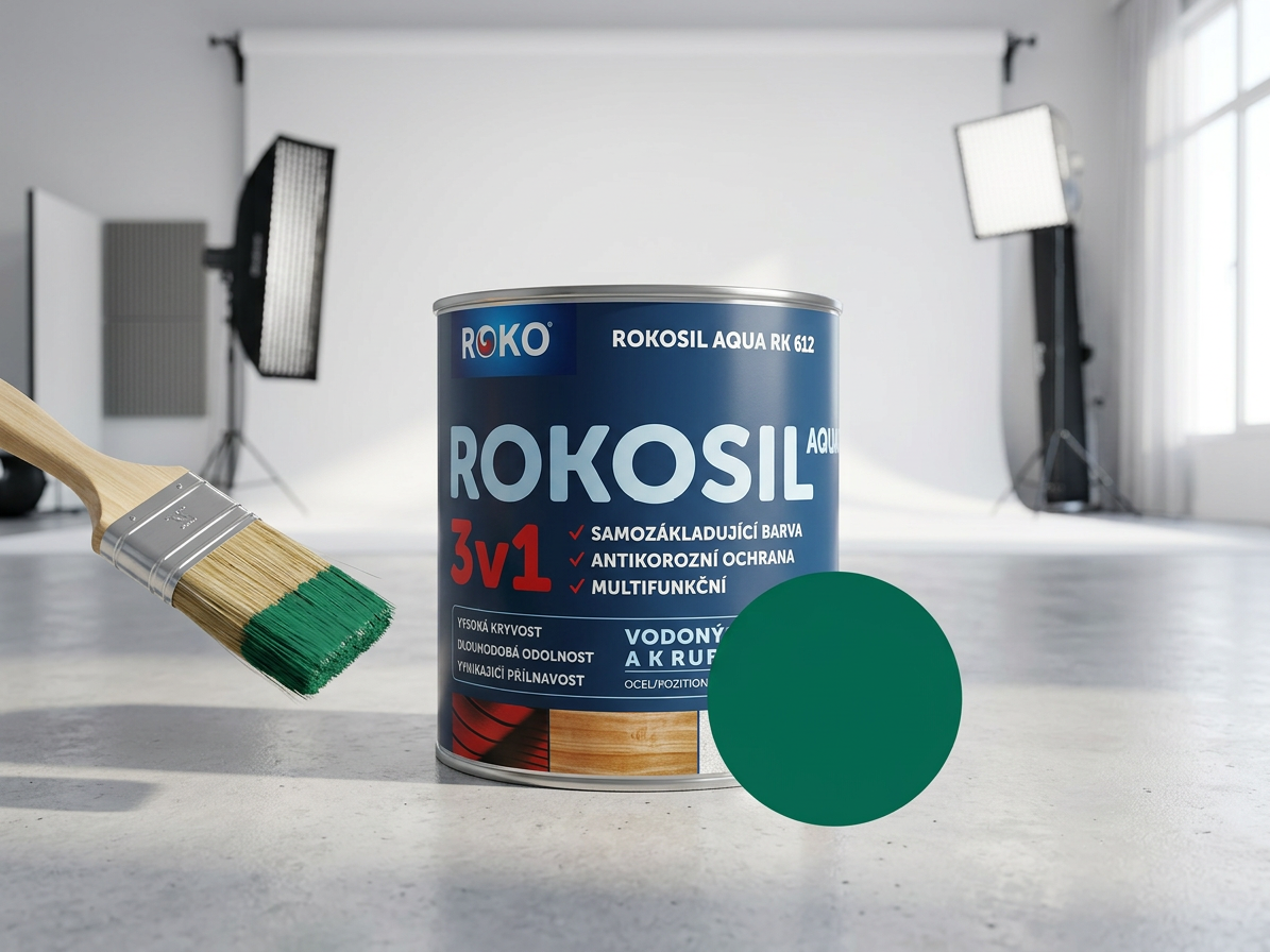 Barva samozákladující Rokosil Aqua 3v1 RK 612 5400 zelená tmavá 0,6 l