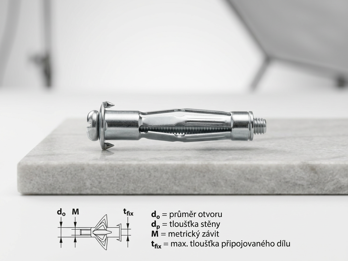 Hmoždinka dutinová TOX Acrobat M6/52mm (25 ks/bal.)