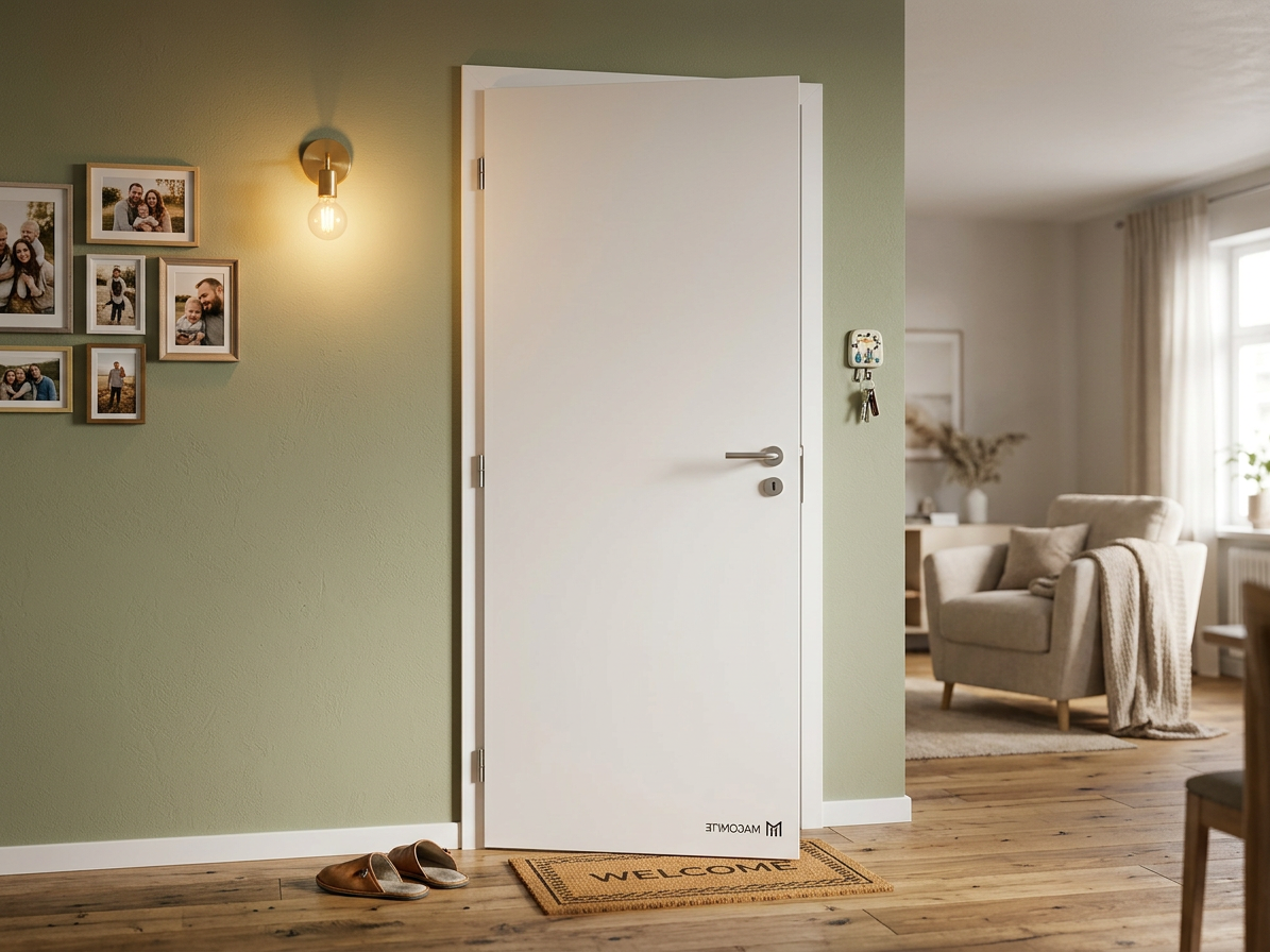 Dveře plné hladké Doornite voština bílé pravé 600 mm