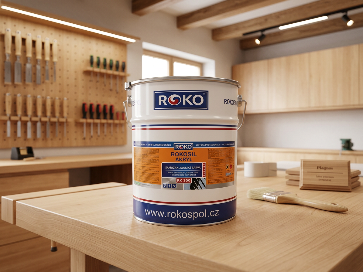 Barva samozákladující Rokosil akryl 3v1 RK 300 1999 černá 3 l