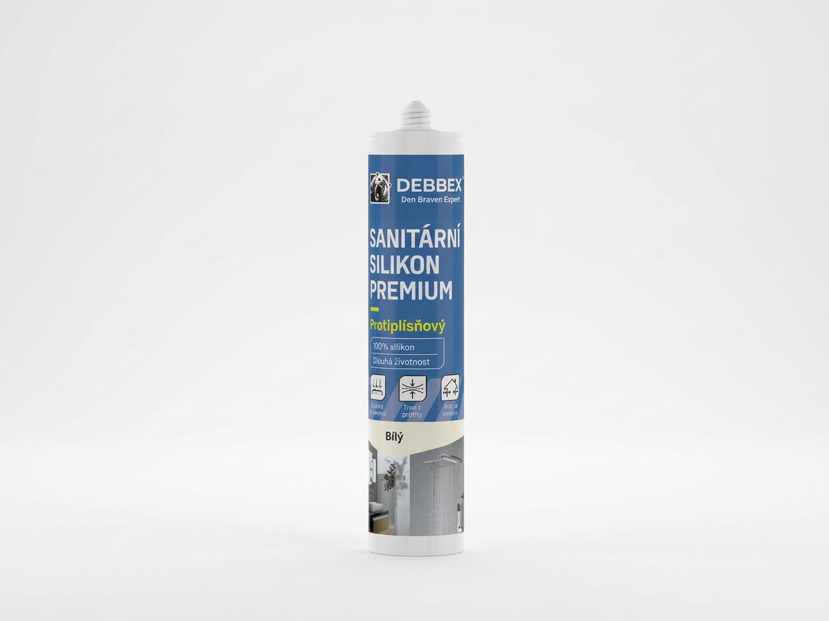Silikon sanitární Den Braven PREMIUM bílý 280 ml