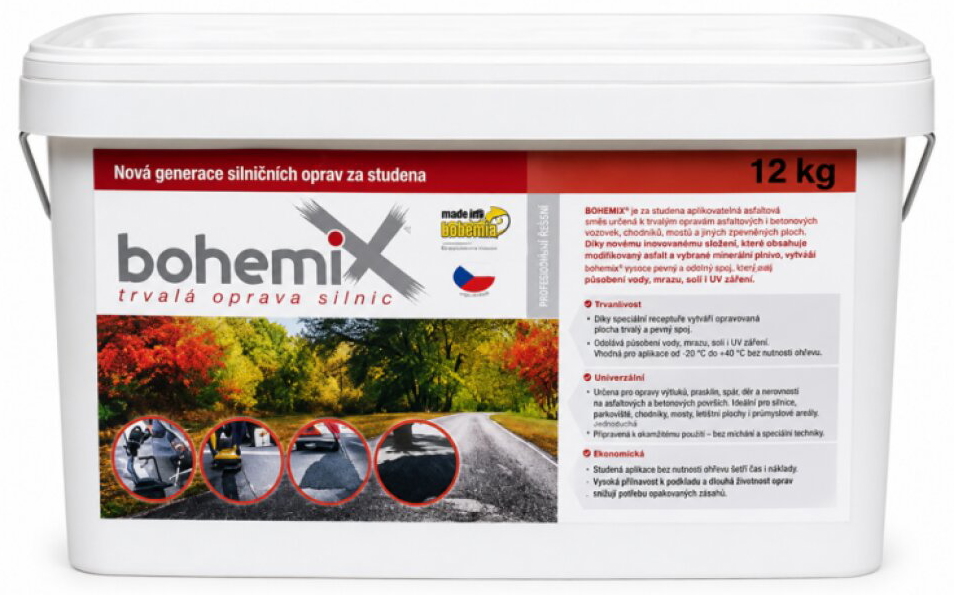 Bohemix studená obalovaná asfaltová směs 12 kg/bal.