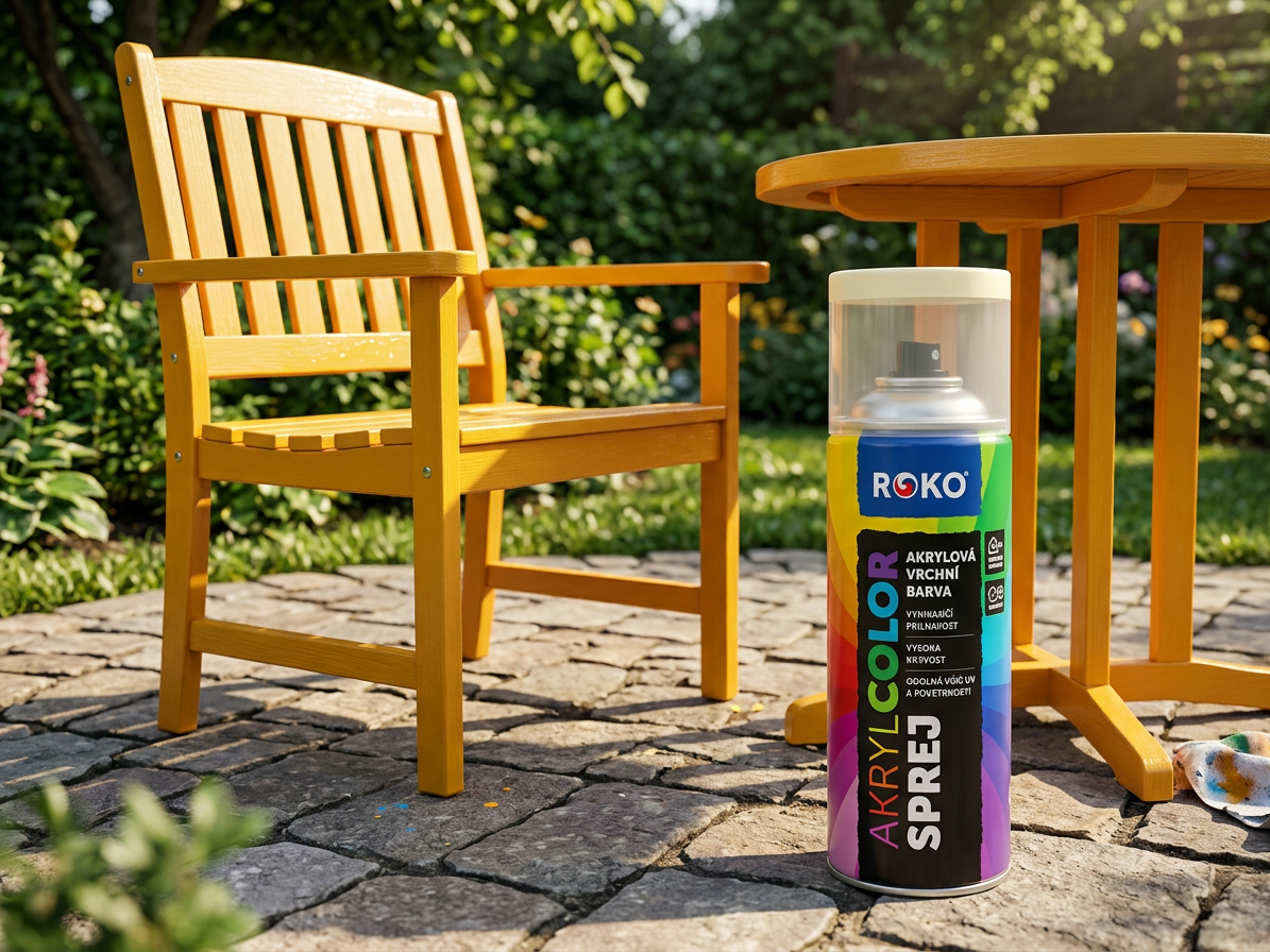 Barva akrylová vrchní Roko AKRYCOLOR Sprej slonová kost světlá 400 ml