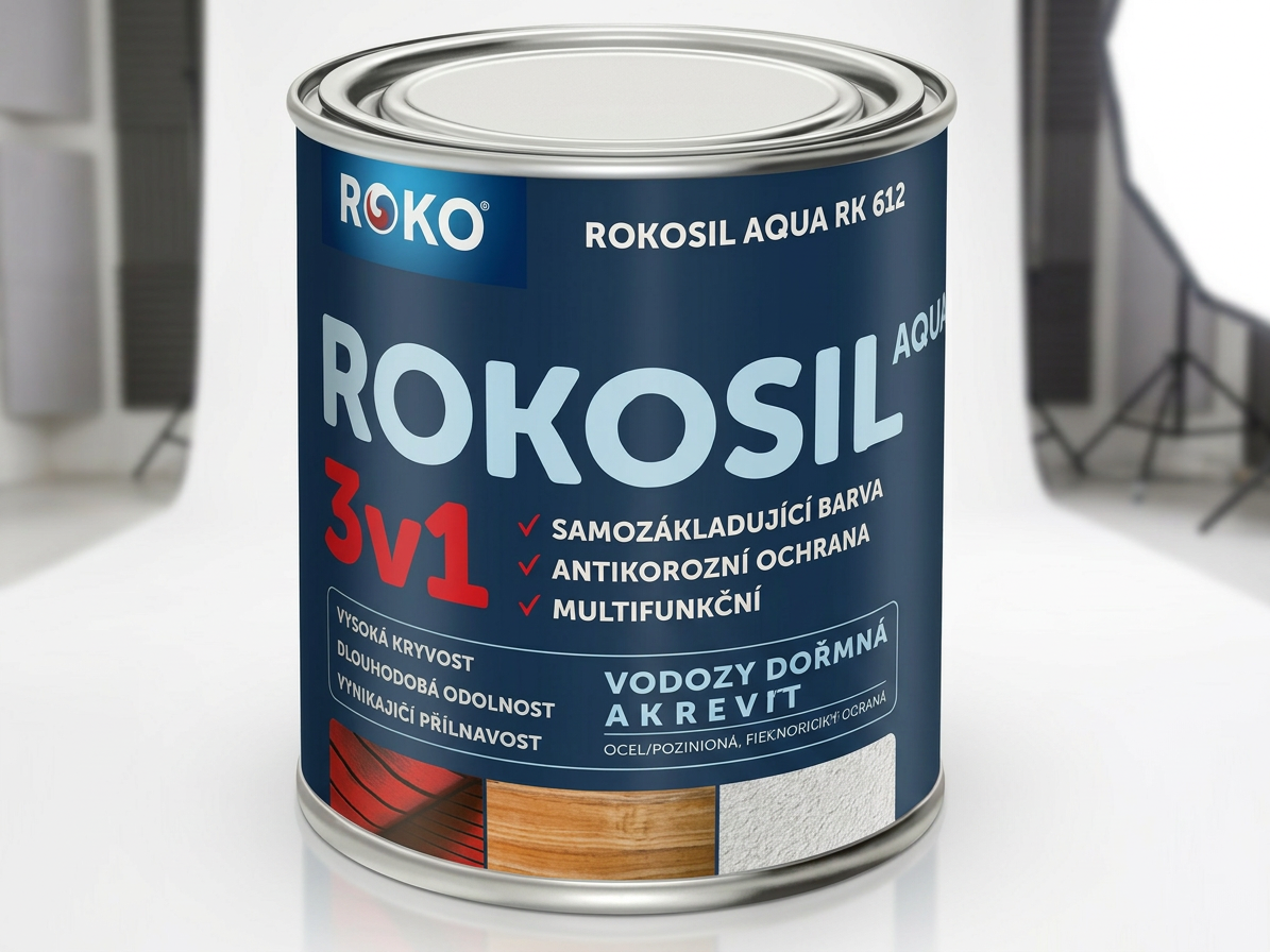 Barva samozákladující Rokosil Aqua 3v1 RK 612 8440 červenohnědá 0,6 l