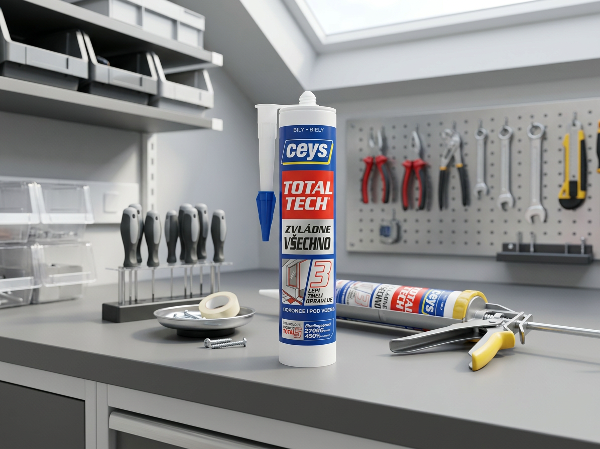 Tmel lepicí Ceys TOTAL TECH Express bílý 290 ml