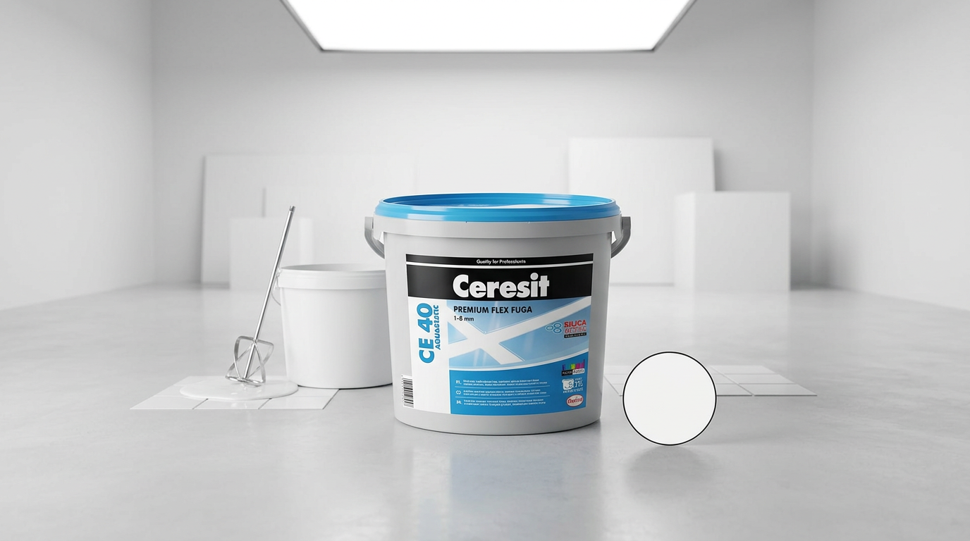 Hmota spárovací Ceresit CE 40 Aquastatic bílá 5 kg