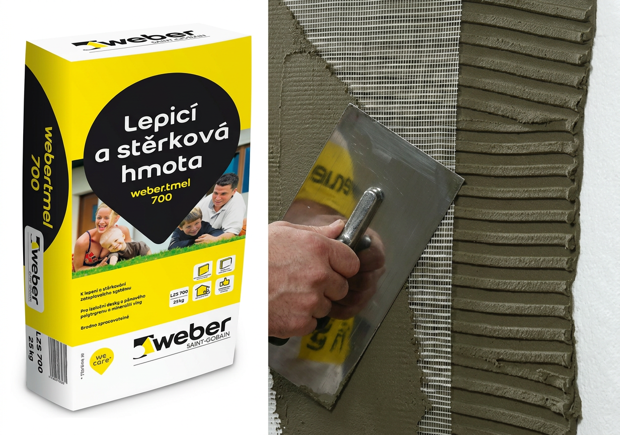 Hmota lepicí a stěrková webertmel 700 25 kg