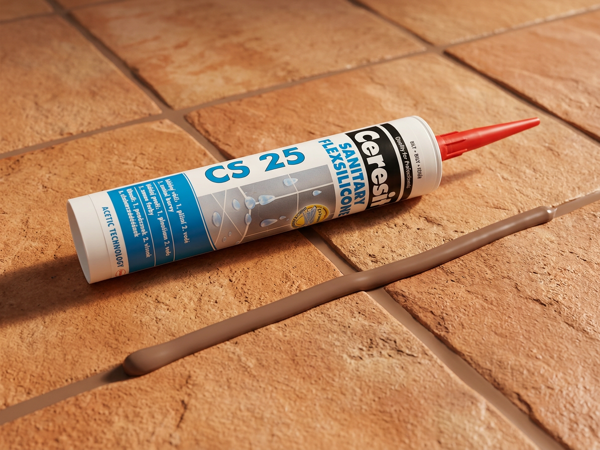 Tmel silikonový sanitární Ceresit CS 25 terra 280 ml