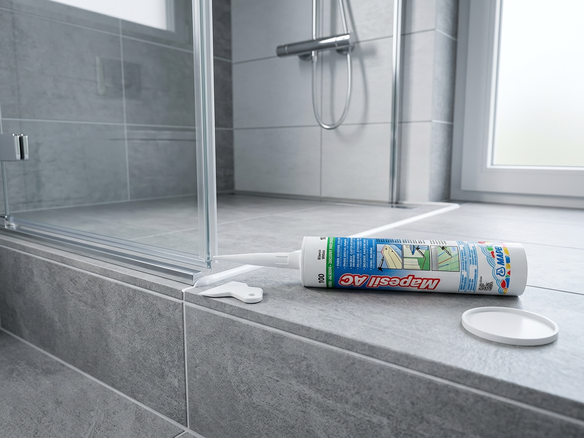 Tmel silikonový Mapei Mapesil AC 111 stříbrošedá 310 ml