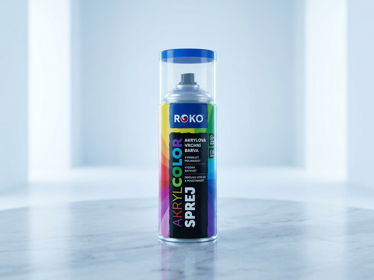 Barva akrylová vrchní Roko AKRYCOLOR Sprej nebeská modrá 400 ml